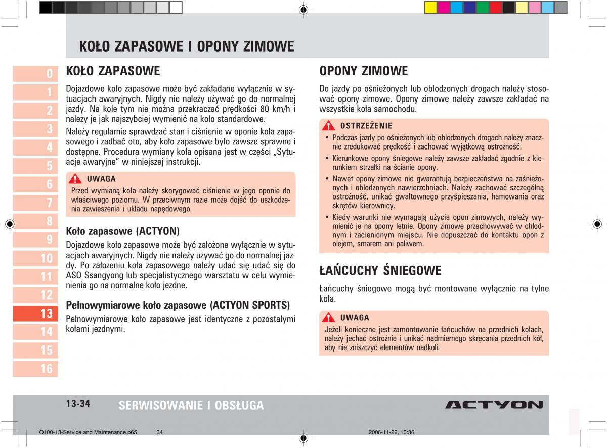 SsangYong Actyon instrukcja obslugi / page 255