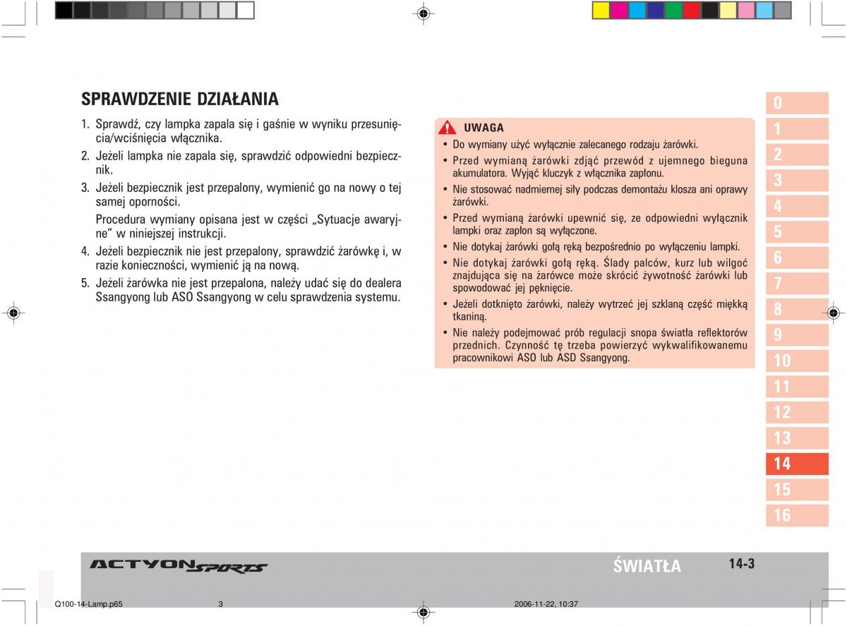 SsangYong Actyon instrukcja obslugi / page 267