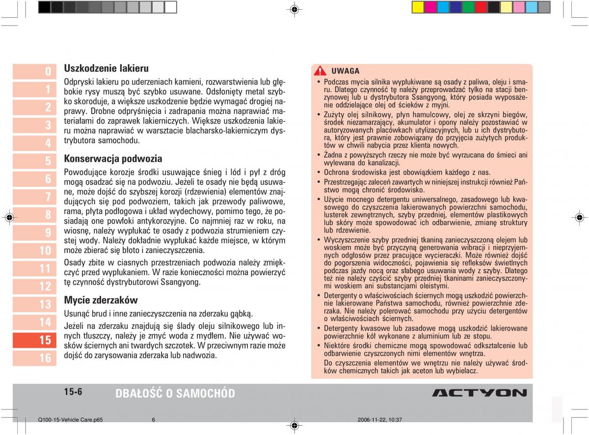 SsangYong Actyon instrukcja obslugi / page 285