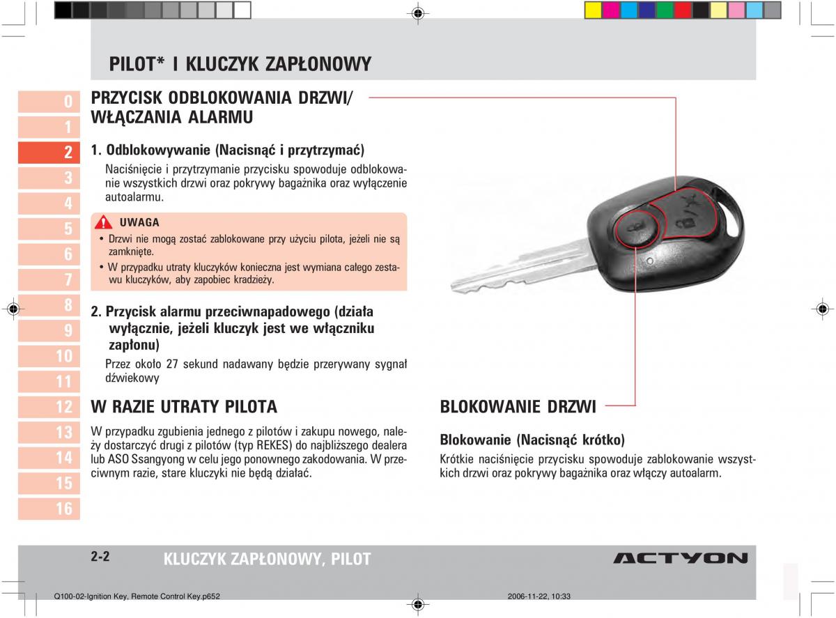 SsangYong Actyon instrukcja obslugi / page 29