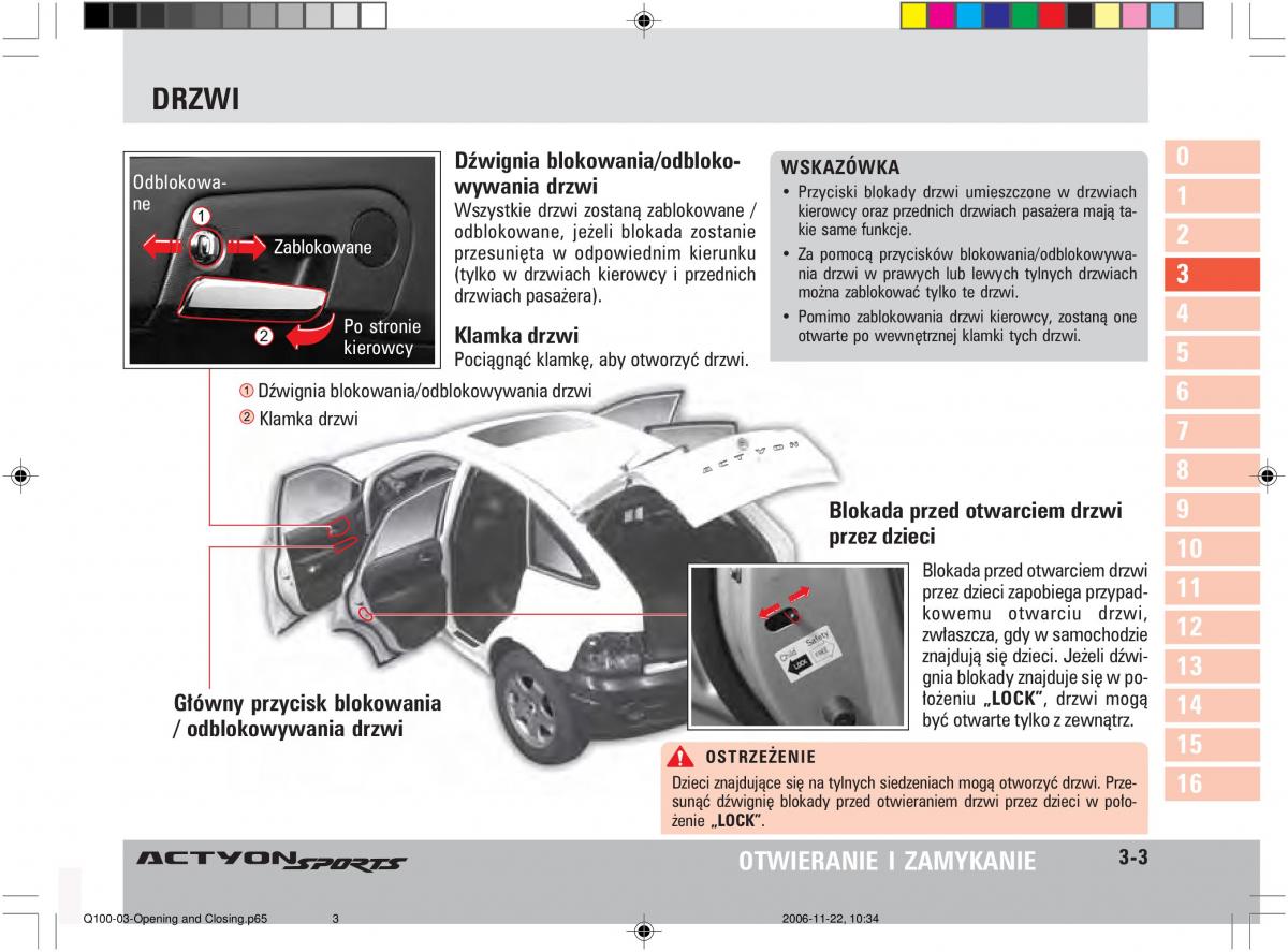 SsangYong Actyon instrukcja obslugi / page 43