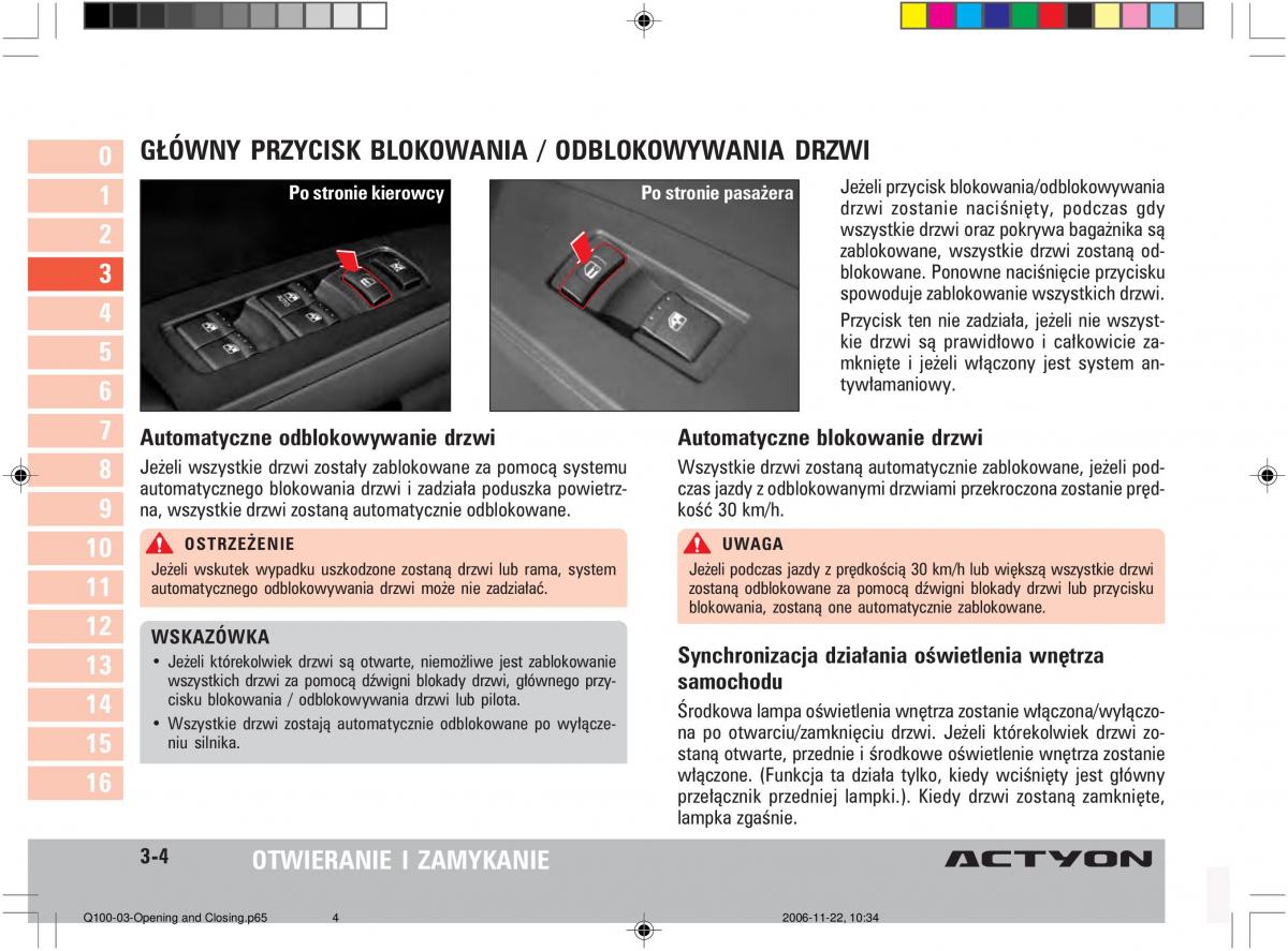 SsangYong Actyon instrukcja obslugi / page 44