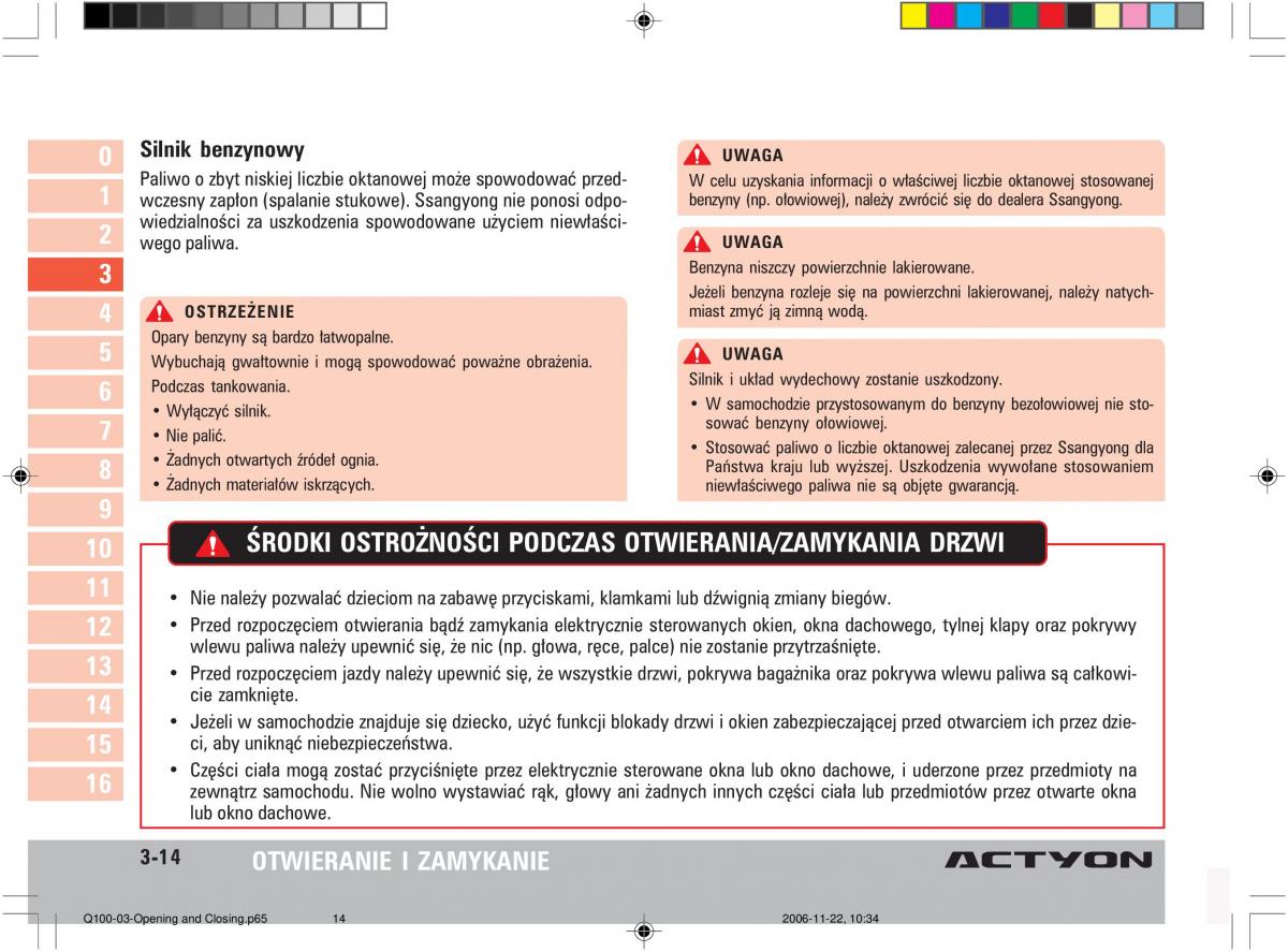 SsangYong Actyon instrukcja obslugi / page 54