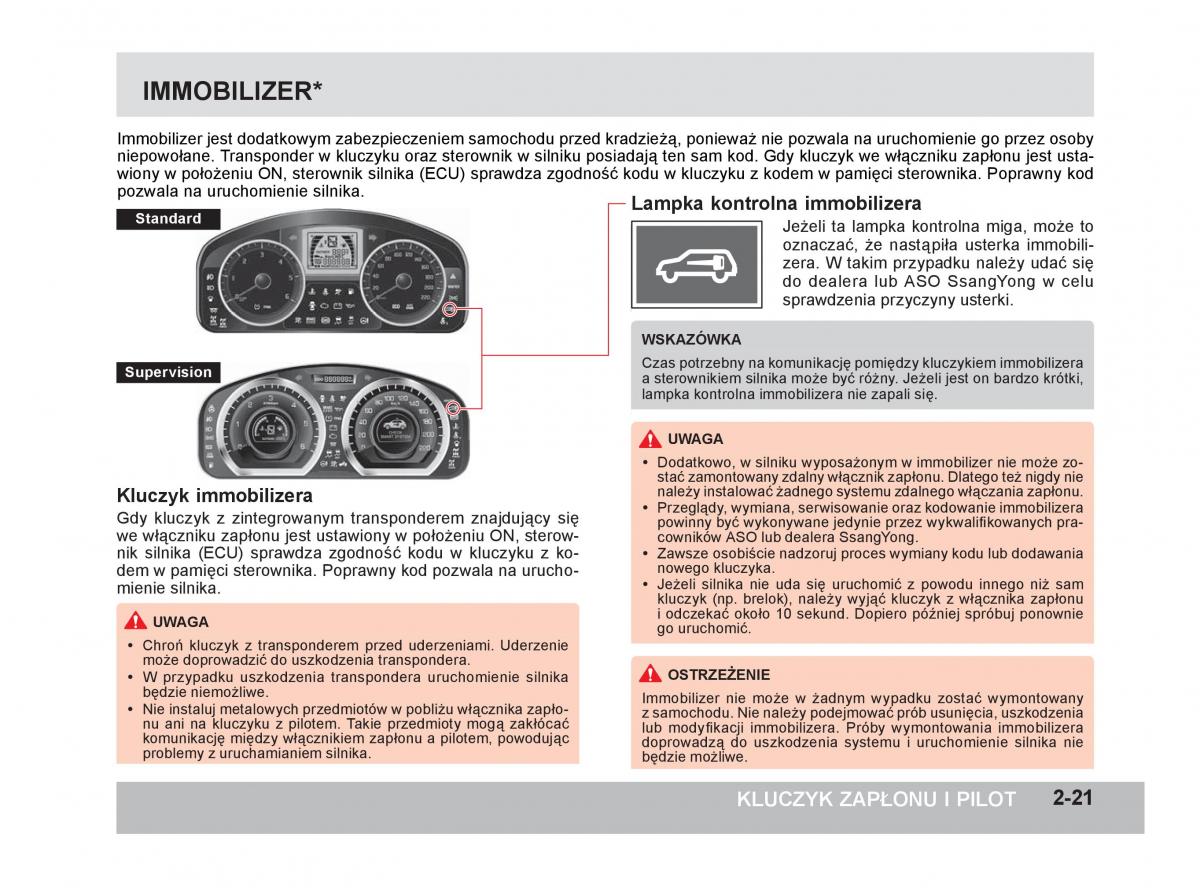 SsangYong Korando III 3 instrukcja obslugi / page 72