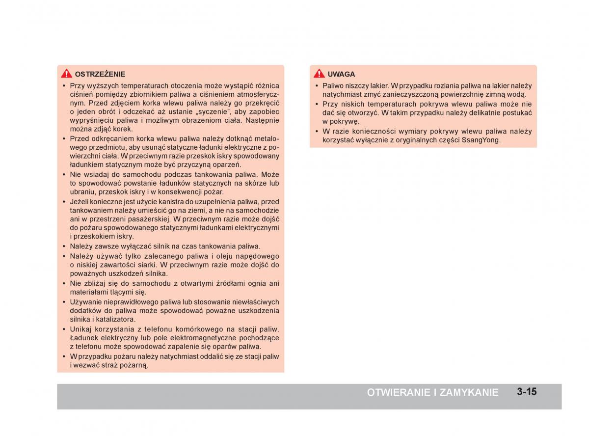 SsangYong Korando III 3 instrukcja obslugi / page 90