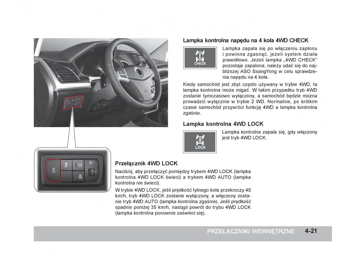 SsangYong Korando III 3 instrukcja obslugi / page 112