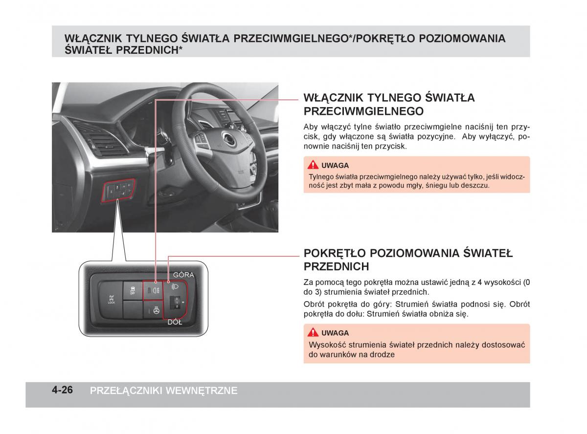 SsangYong Korando III 3 instrukcja obslugi / page 117