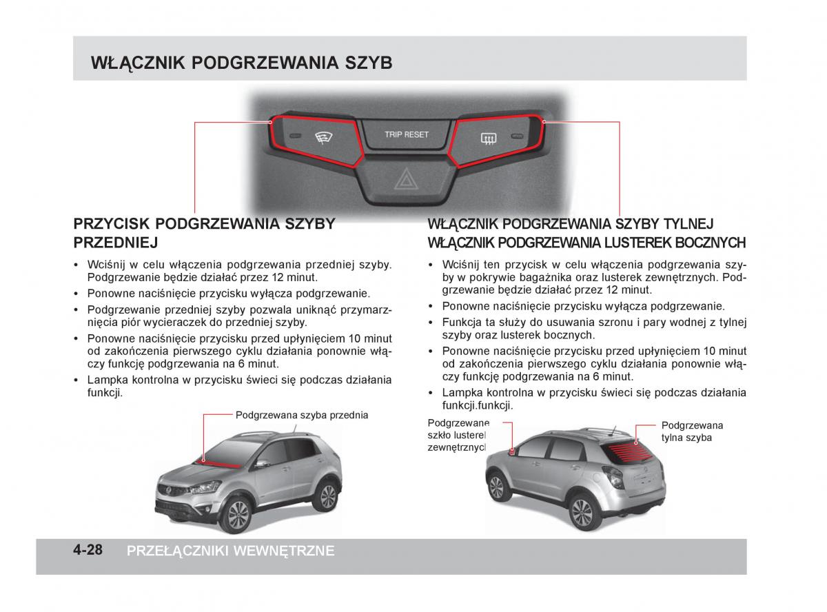 SsangYong Korando III 3 instrukcja obslugi / page 119