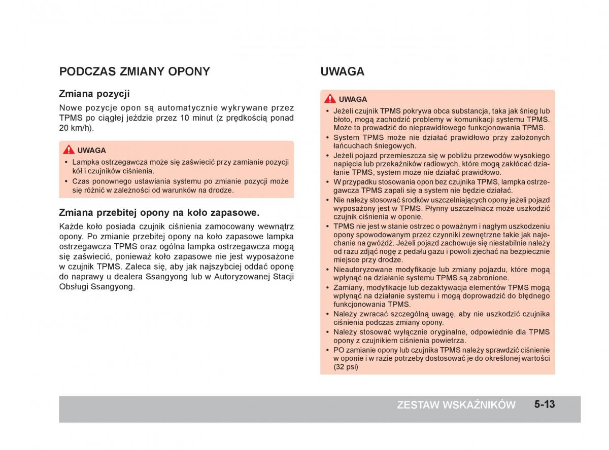 SsangYong Korando III 3 instrukcja obslugi / page 136