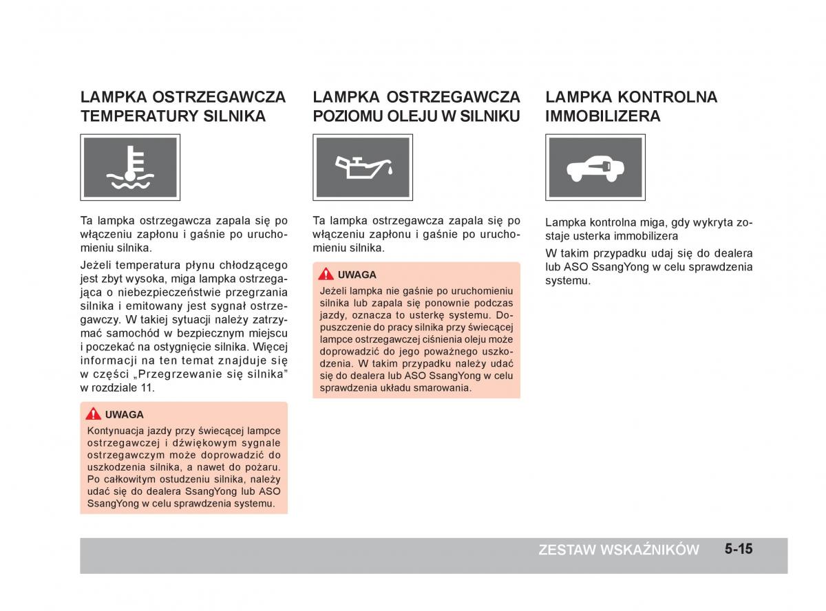 SsangYong Korando III 3 instrukcja obslugi / page 138