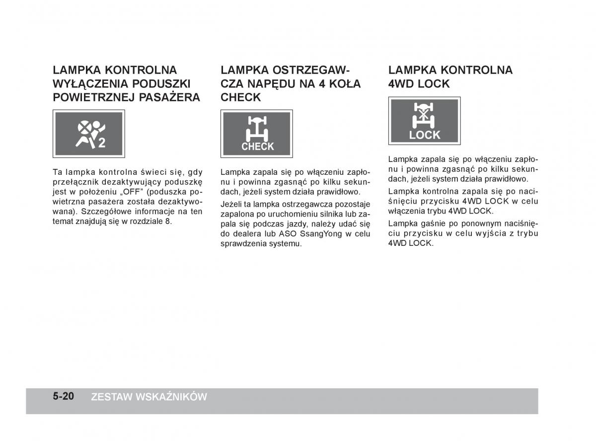 SsangYong Korando III 3 instrukcja obslugi / page 143