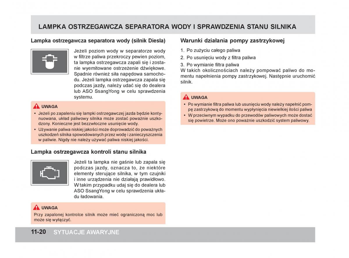 SsangYong Korando III 3 instrukcja obslugi / page 289