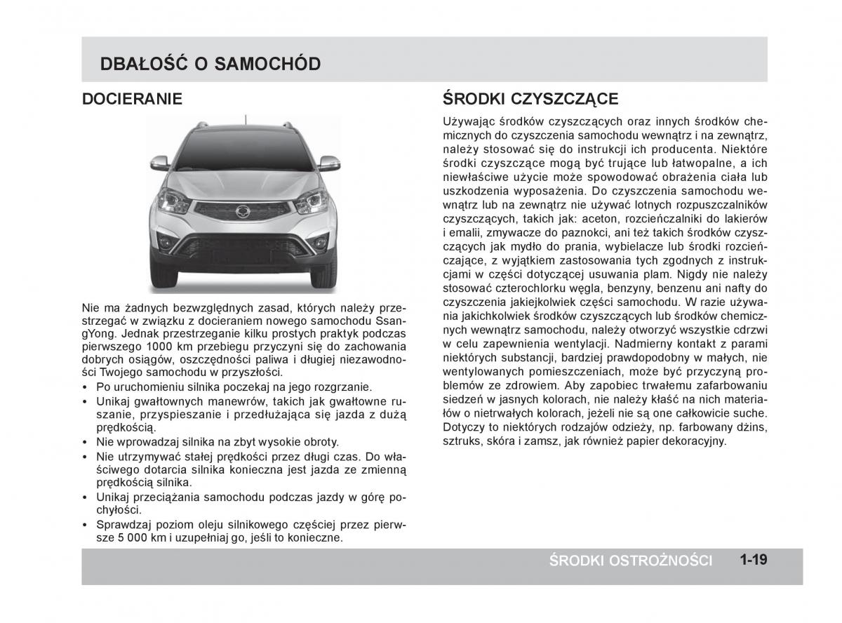 SsangYong Korando III 3 instrukcja obslugi / page 36