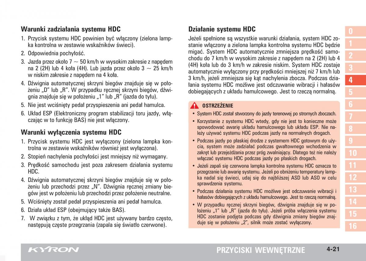 SsangYong Kyron instrukcja obslugi / page 70