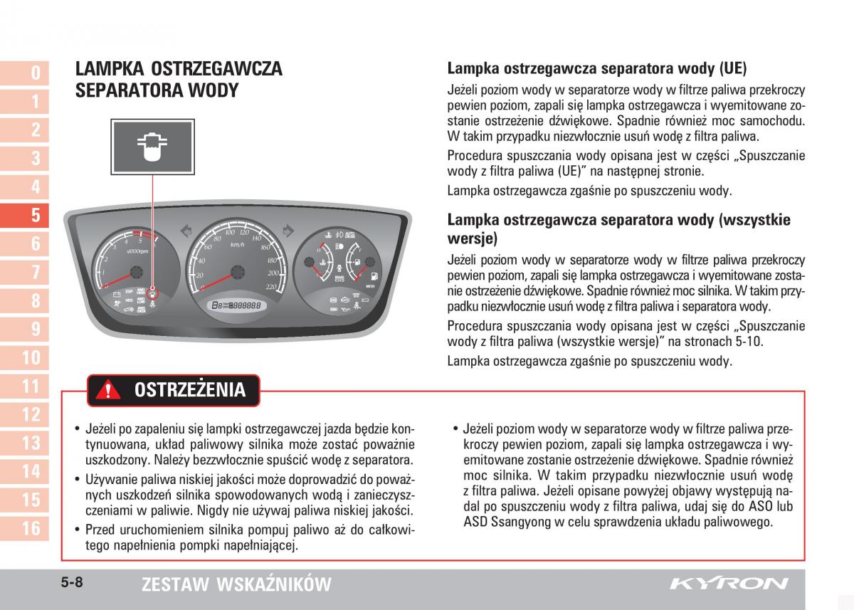 SsangYong Kyron instrukcja obslugi / page 85