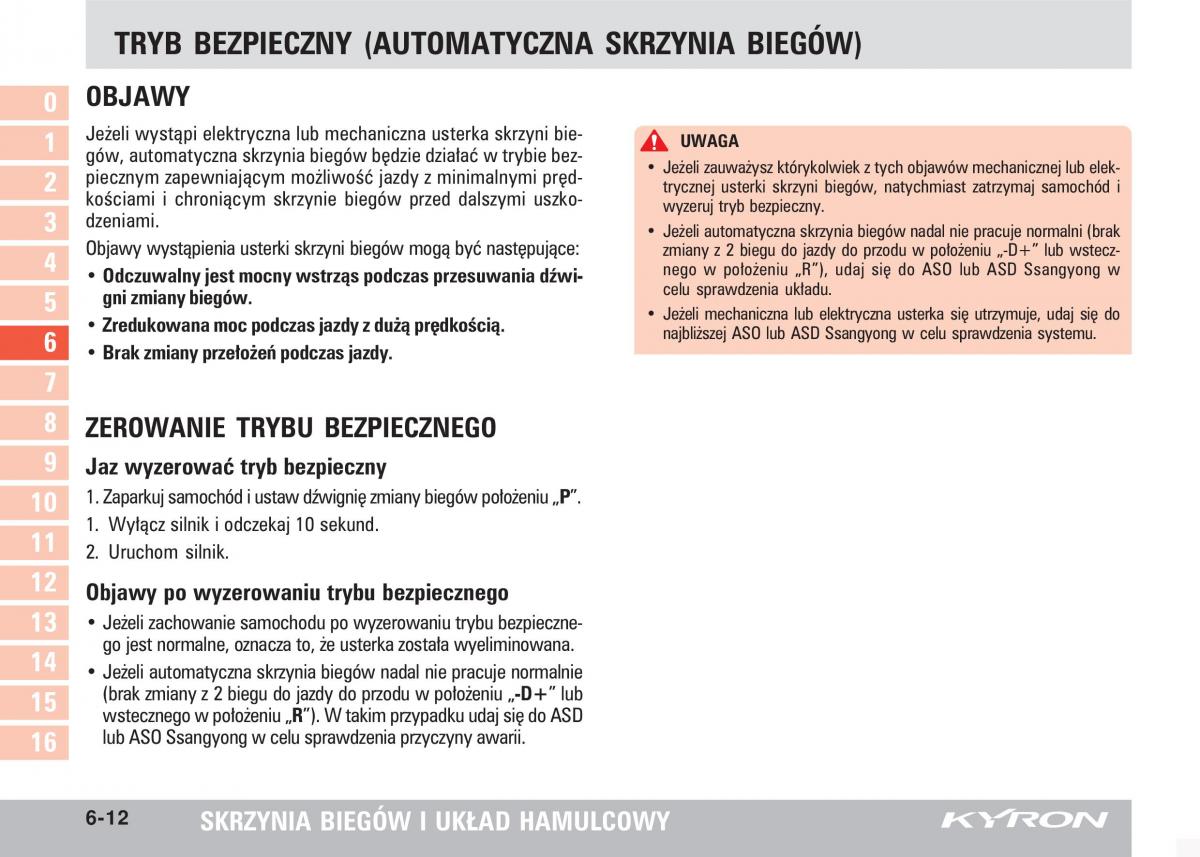 SsangYong Kyron instrukcja obslugi / page 109