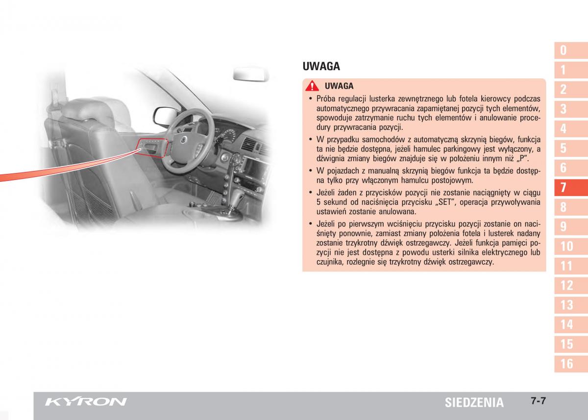 SsangYong Kyron instrukcja obslugi / page 126