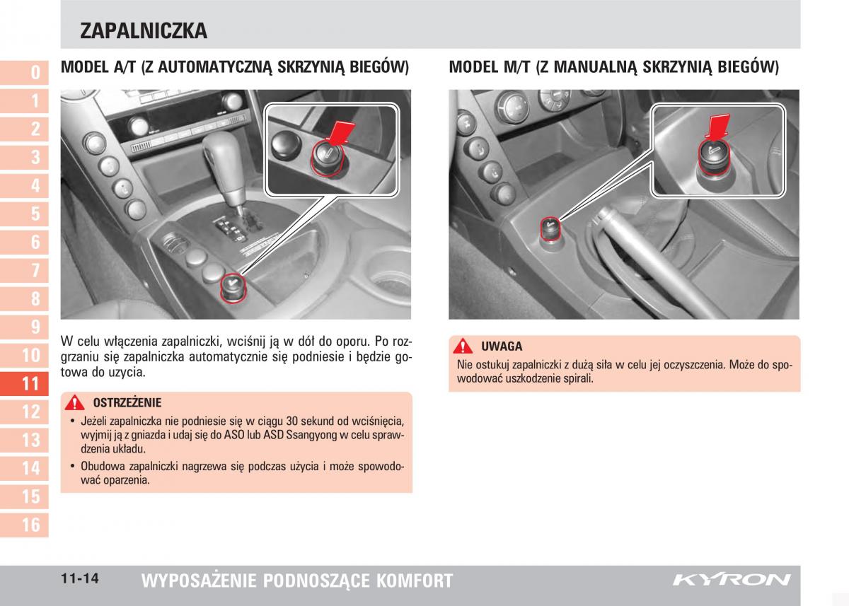 SsangYong Kyron instrukcja obslugi / page 185