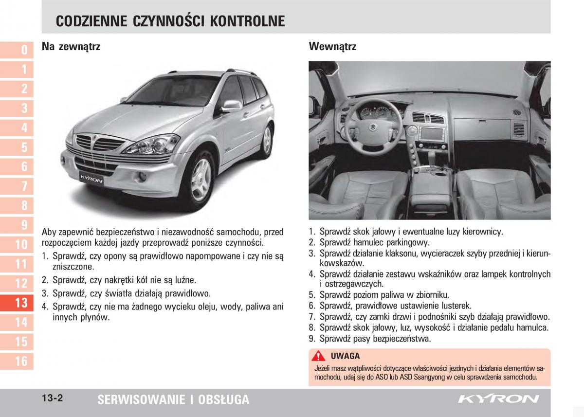 SsangYong Kyron instrukcja obslugi / page 215