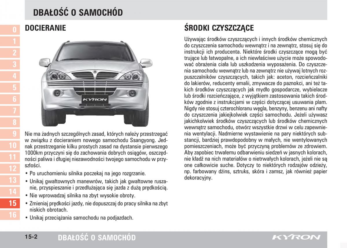 SsangYong Kyron instrukcja obslugi / page 259