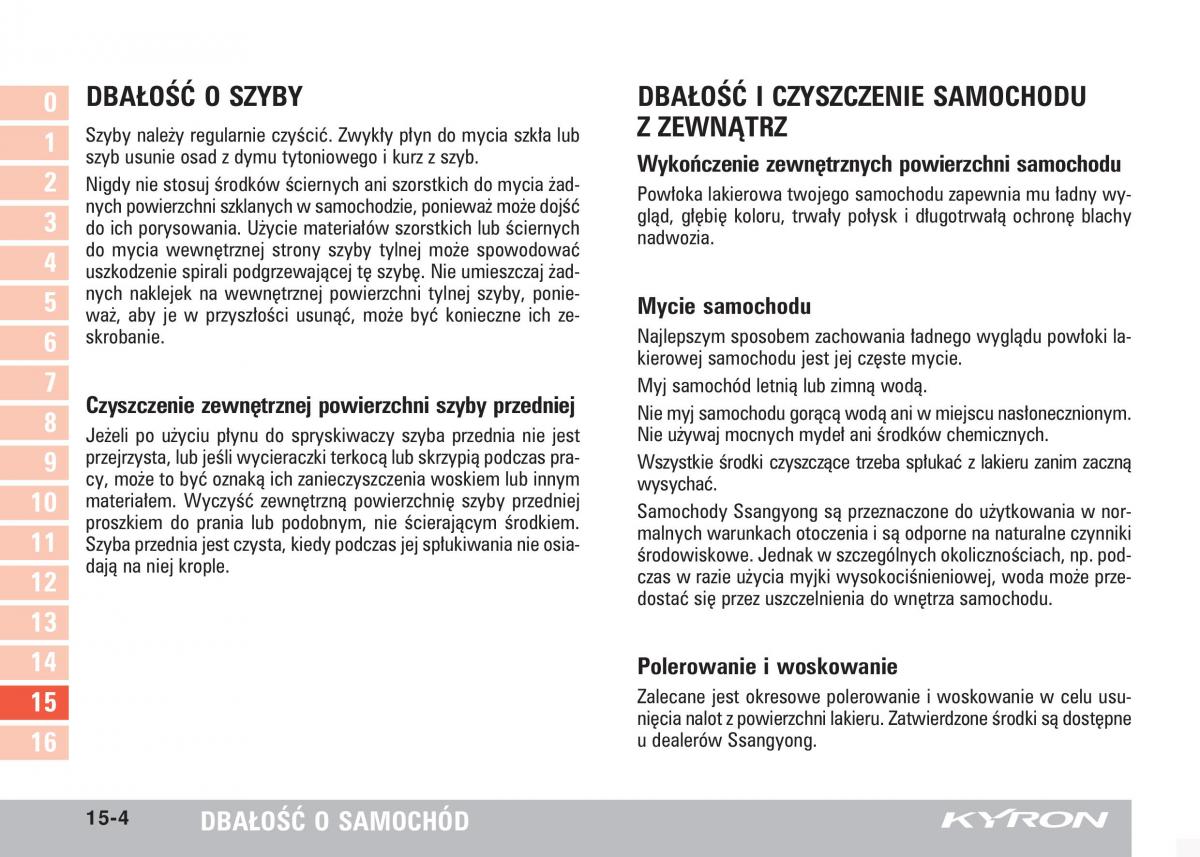 SsangYong Kyron instrukcja obslugi / page 261