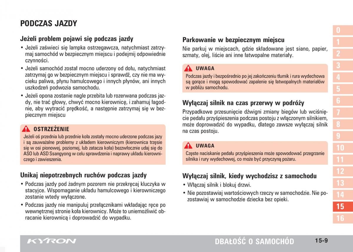 SsangYong Kyron instrukcja obslugi / page 266