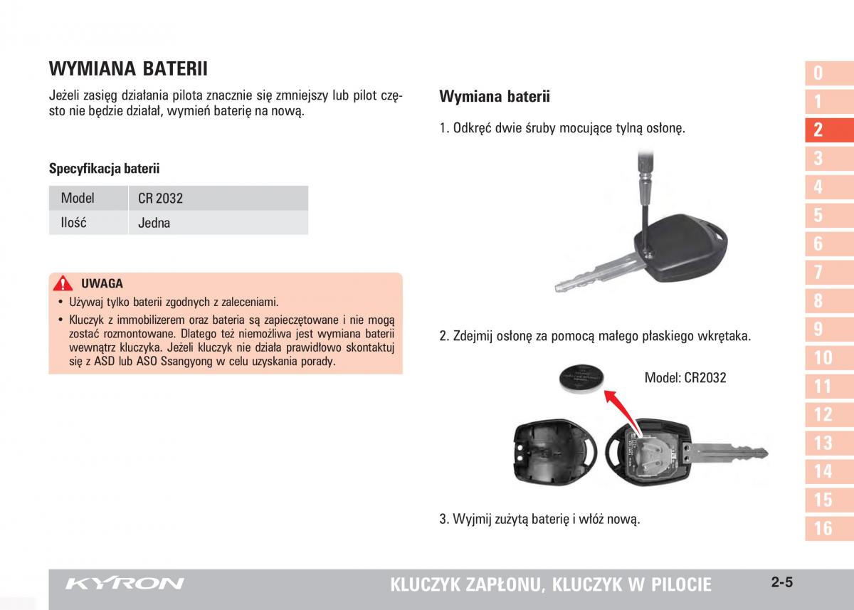 SsangYong Kyron instrukcja obslugi / page 30