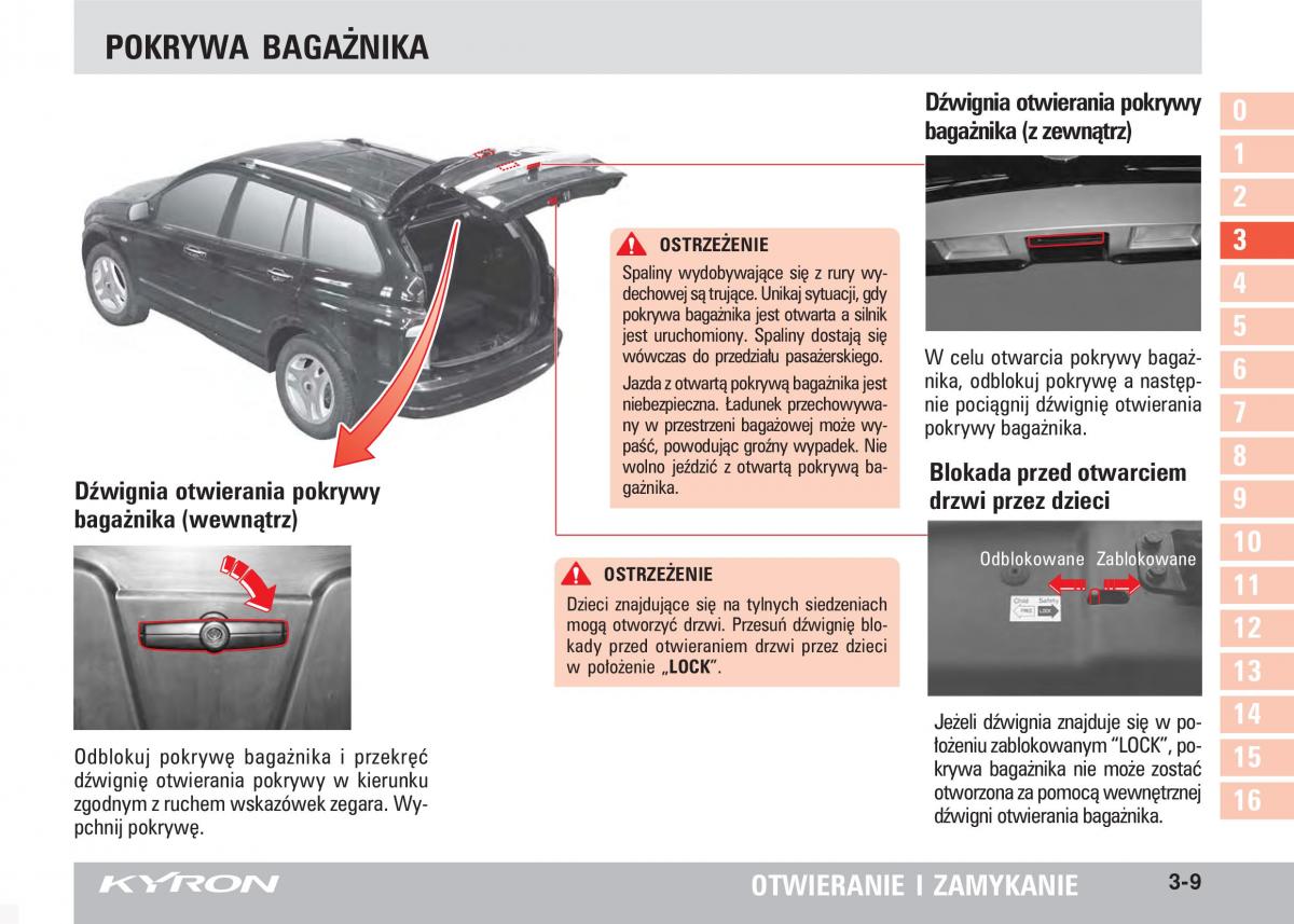 SsangYong Kyron instrukcja obslugi / page 46