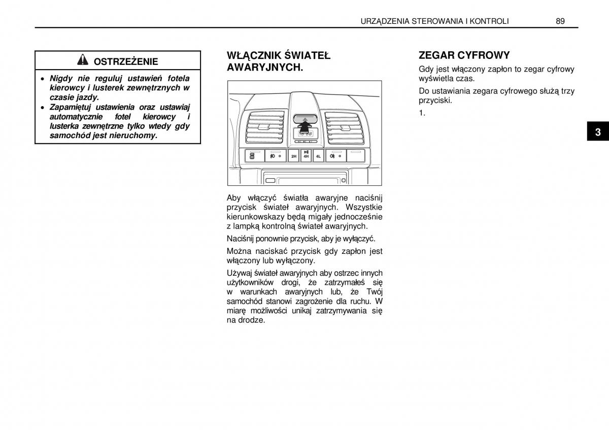 manual  SsangYong Rexton I 1 instrukcja / page 89