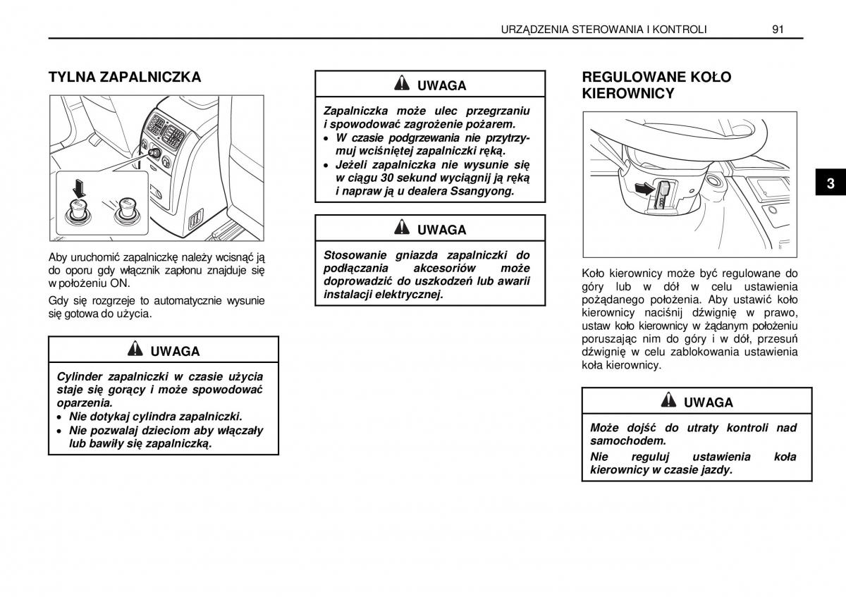 manual  SsangYong Rexton I 1 instrukcja / page 91