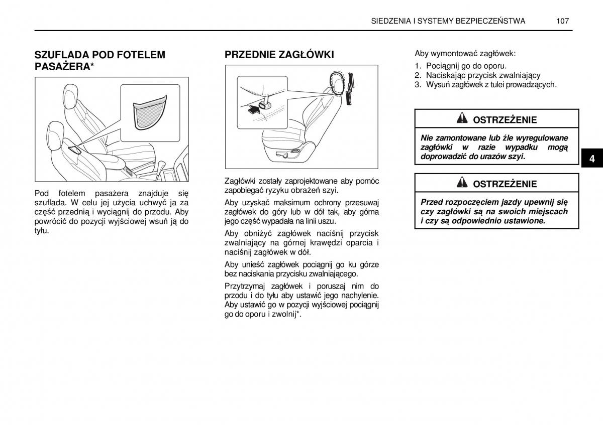 manual  SsangYong Rexton I 1 instrukcja / page 107