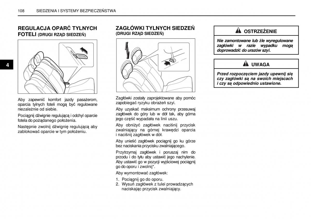 manual  SsangYong Rexton I 1 instrukcja / page 108