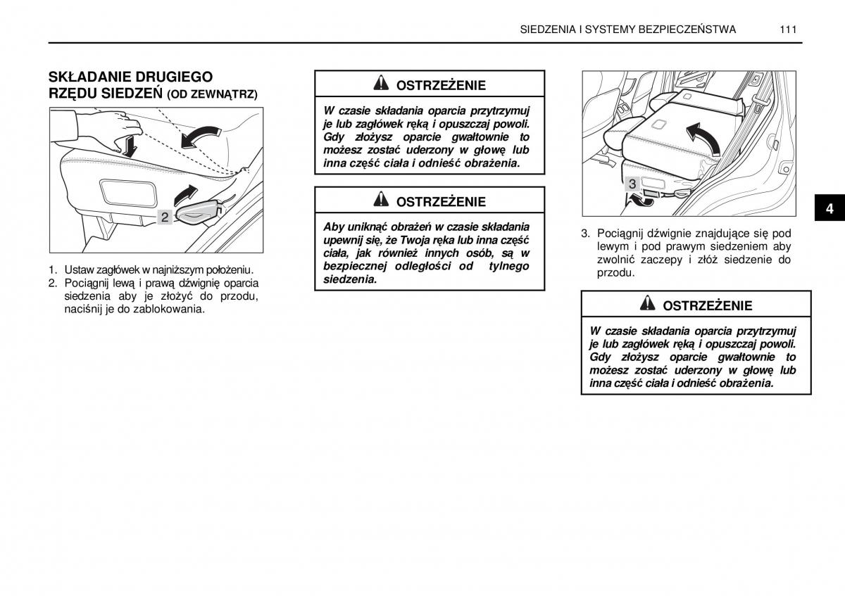 manual  SsangYong Rexton I 1 instrukcja / page 111