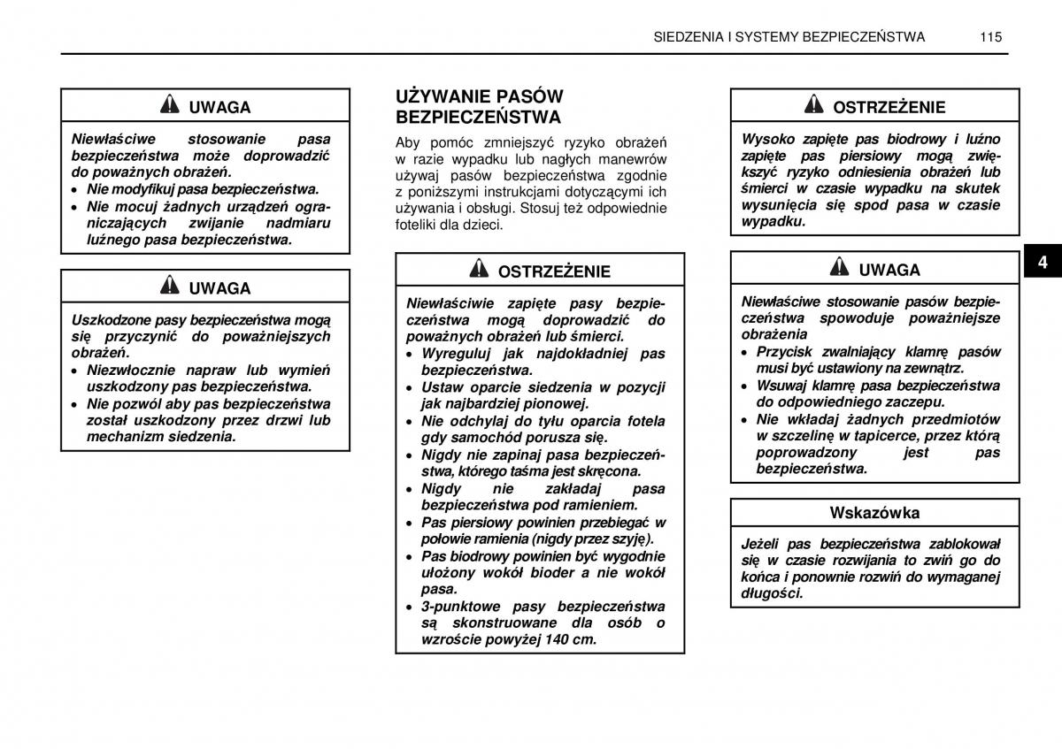 manual  SsangYong Rexton I 1 instrukcja / page 115