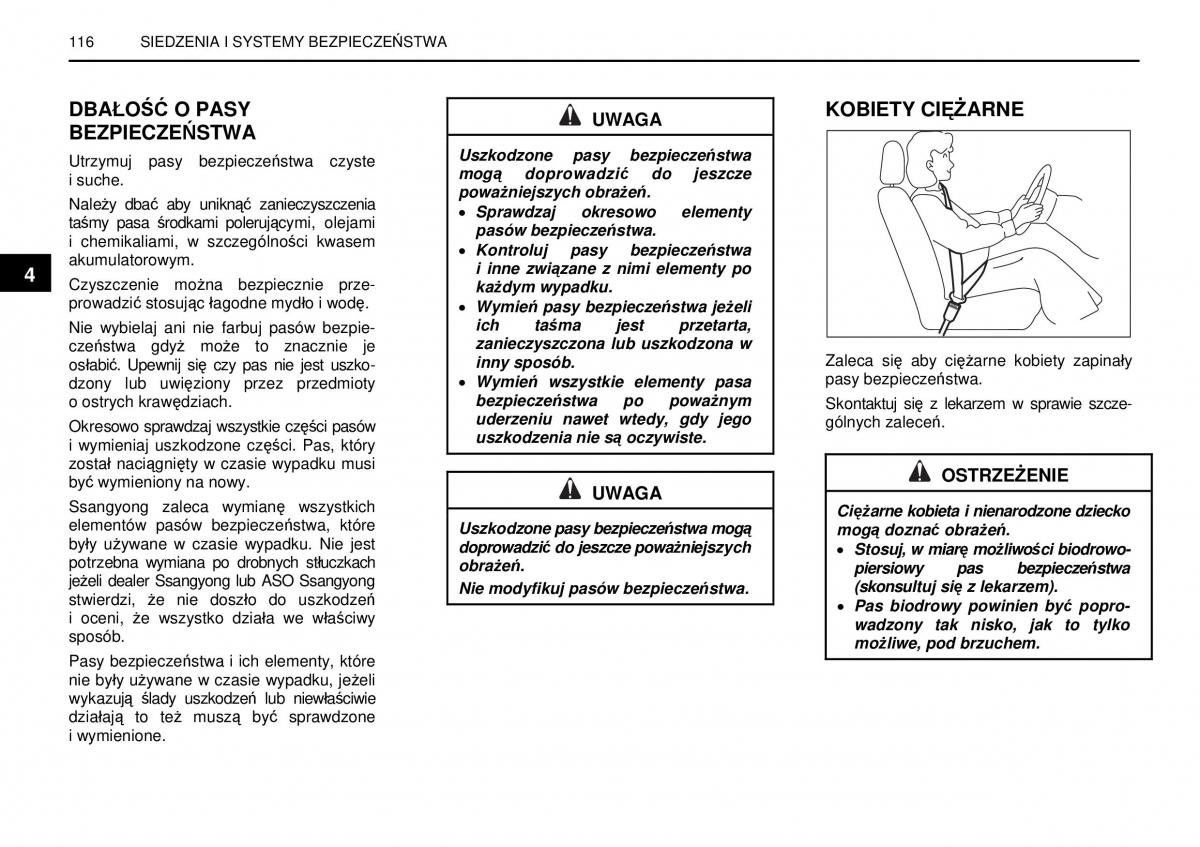 SsangYong Rexton I 1 instrukcja obslugi / page 116