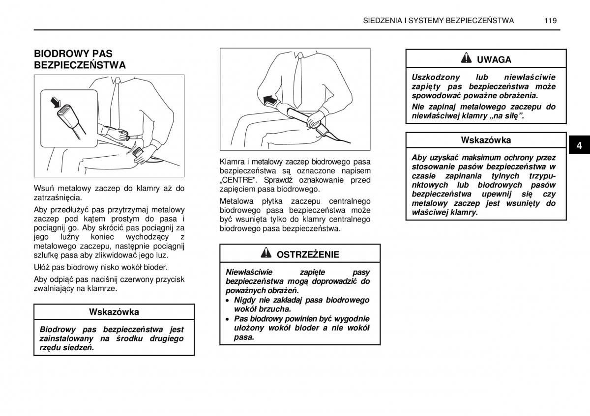 manual  SsangYong Rexton I 1 instrukcja / page 119