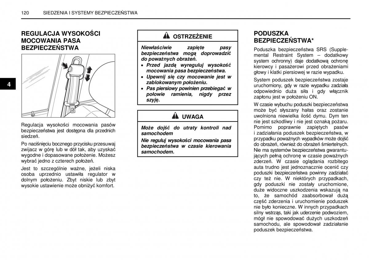 manual  SsangYong Rexton I 1 instrukcja / page 120