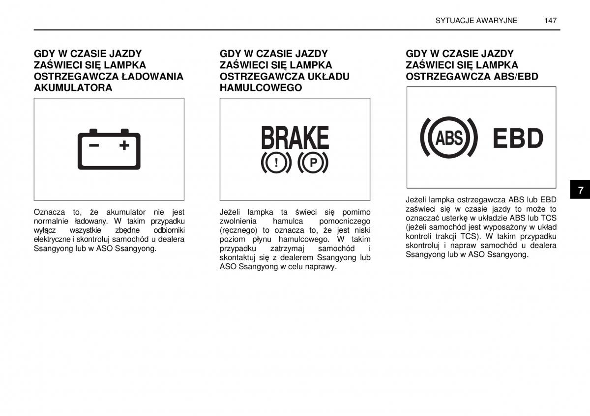 manual  SsangYong Rexton I 1 instrukcja / page 147