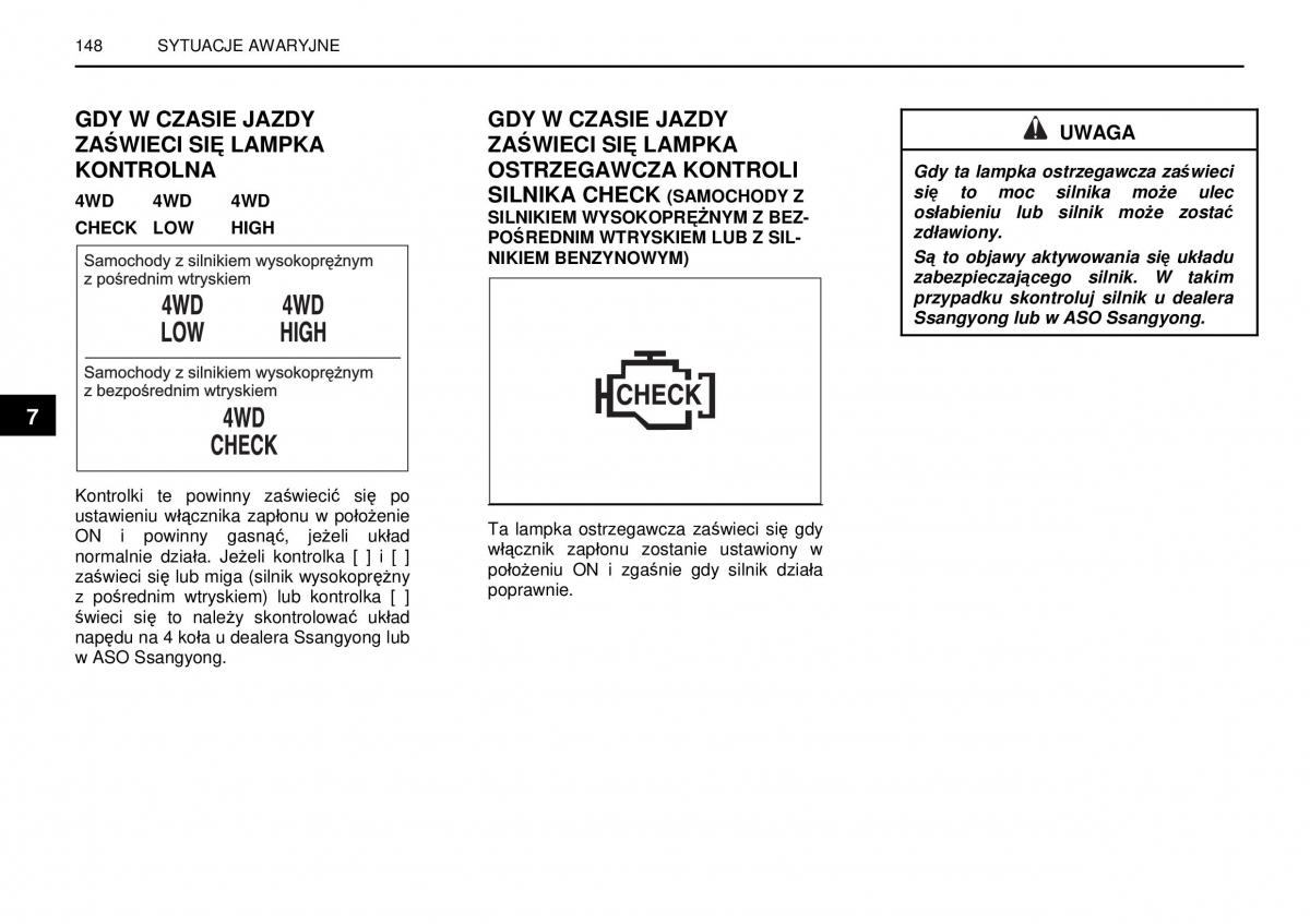 SsangYong Rexton I 1 instrukcja obslugi / page 148