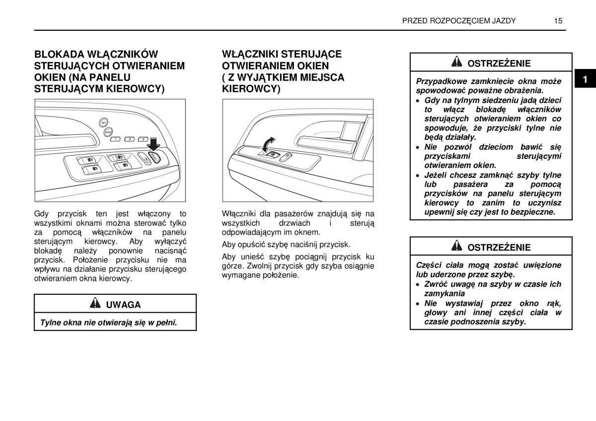 manual  SsangYong Rexton I 1 instrukcja / page 15