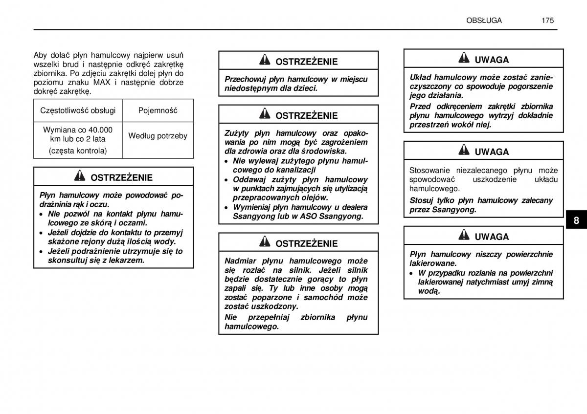 manual  SsangYong Rexton I 1 instrukcja / page 175