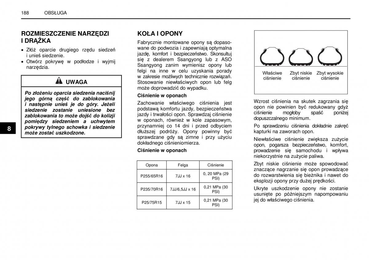 SsangYong Rexton I 1 instrukcja obslugi / page 188