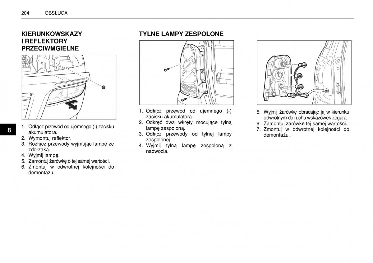 manual  SsangYong Rexton I 1 instrukcja / page 204