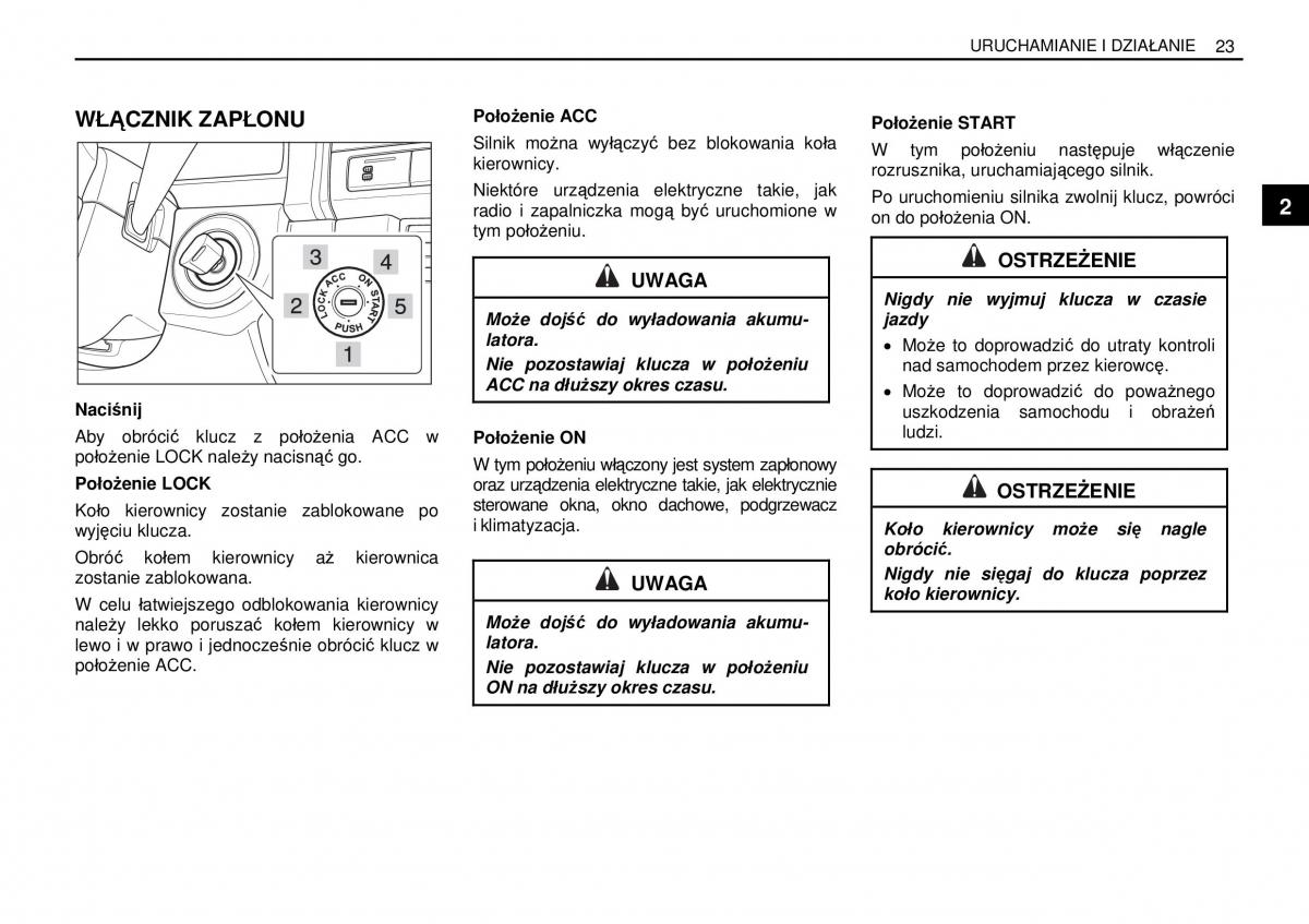 manual  SsangYong Rexton I 1 instrukcja / page 23