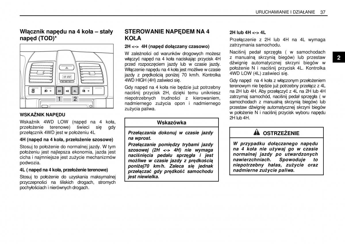 SsangYong Rexton I 1 instrukcja obslugi / page 37