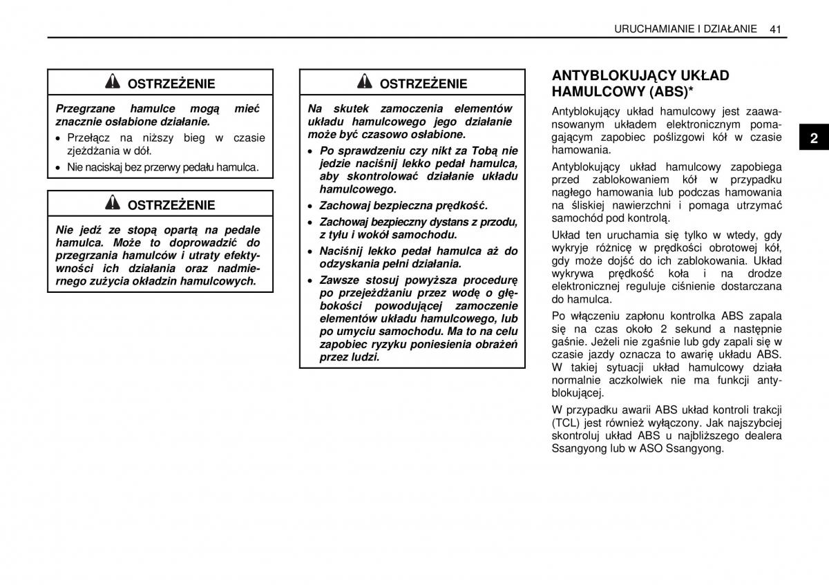 manual  SsangYong Rexton I 1 instrukcja / page 41