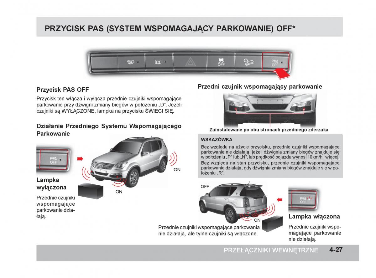 SsangYong Rexton W III 3 instrukcja obslugi / page 112