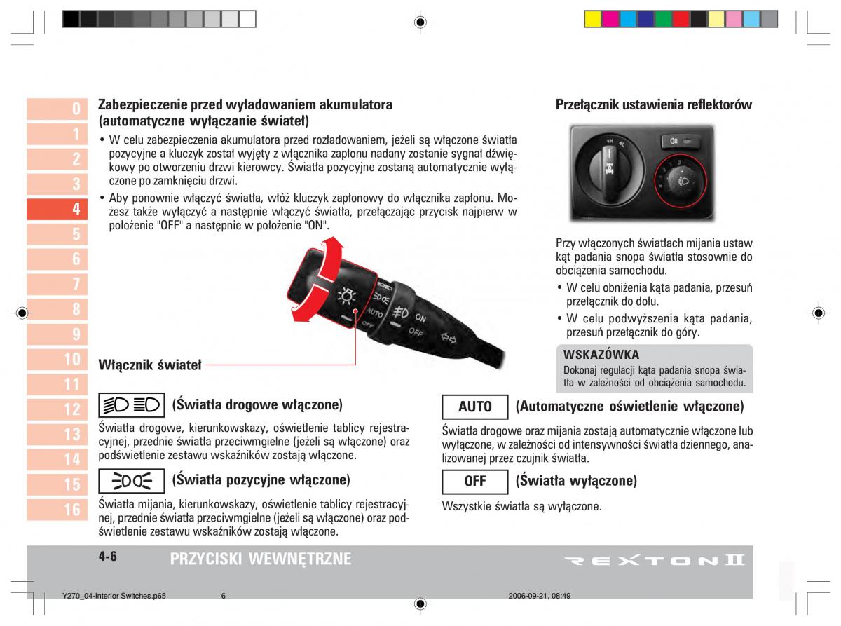 manual  SsangYong Rexton II 2 instrukcja / page 60