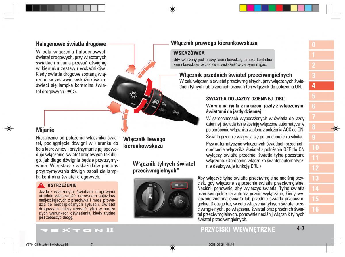 manual  SsangYong Rexton II 2 instrukcja / page 61