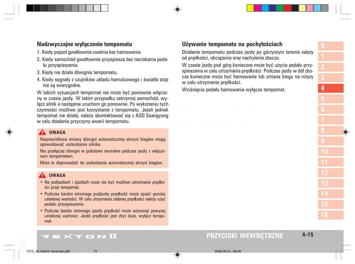 manual  SsangYong Rexton II 2 instrukcja / page 69